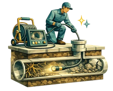 Sewer Line Inspection illustration