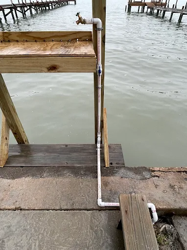 Water line run to the dock