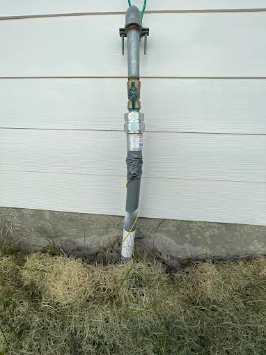 Gas riser & shutoff