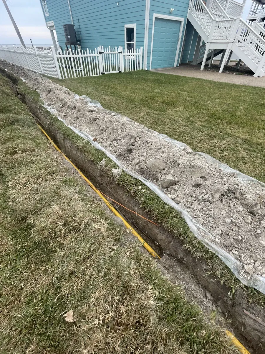 Trenching — waterfront install