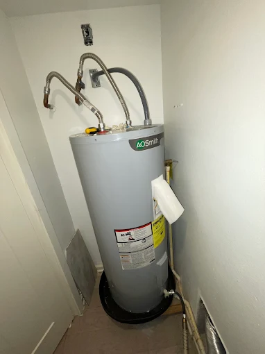 A.O. Smith water heater — closet install