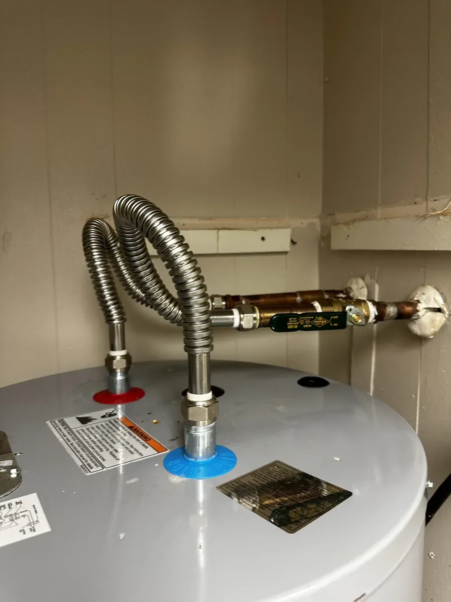 Water heater connections