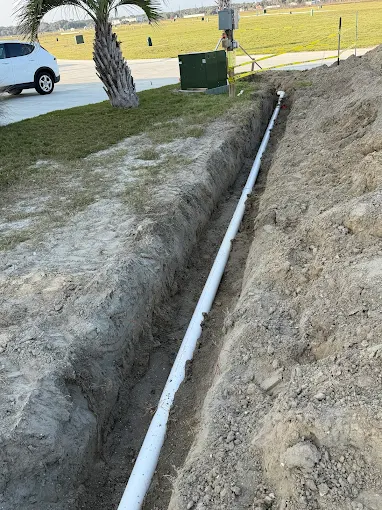 New water line, trenched & laid
