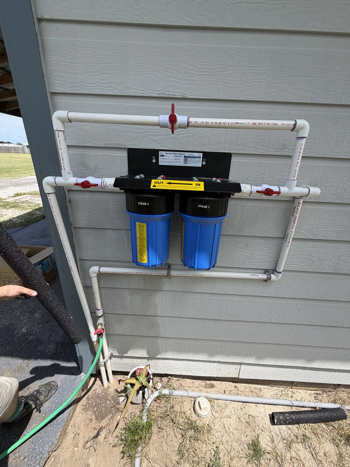 Whole-home water filtration install